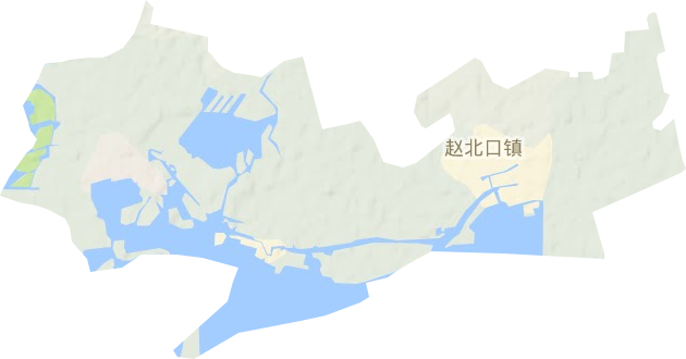 趙北口鎮地形圖