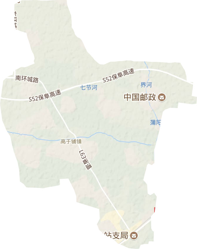 高于鋪鎮地形圖