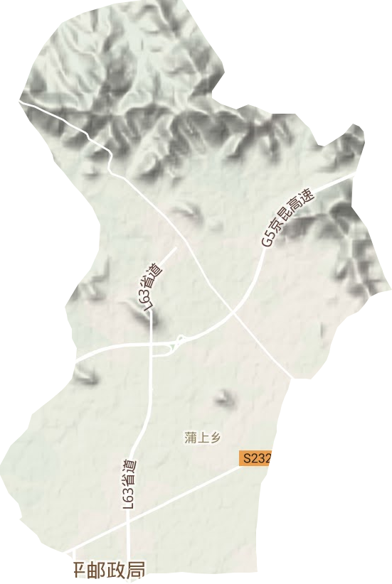 蒲上鎮地形圖