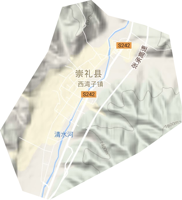 西灣子街道地形圖