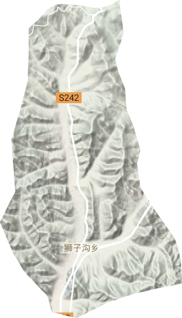 獅子溝鄉地形圖