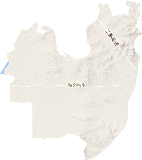 哈咇嘎鄉地形圖
