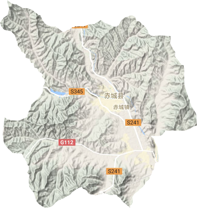 赤城鎮地形圖