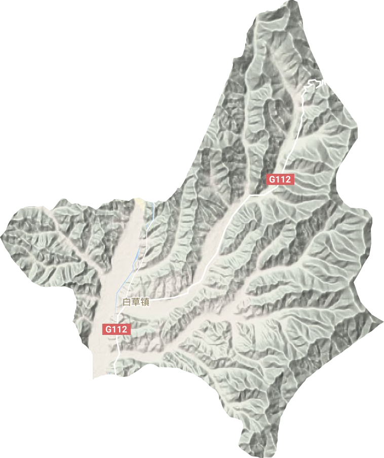 白草鎮(zhèn)地形圖