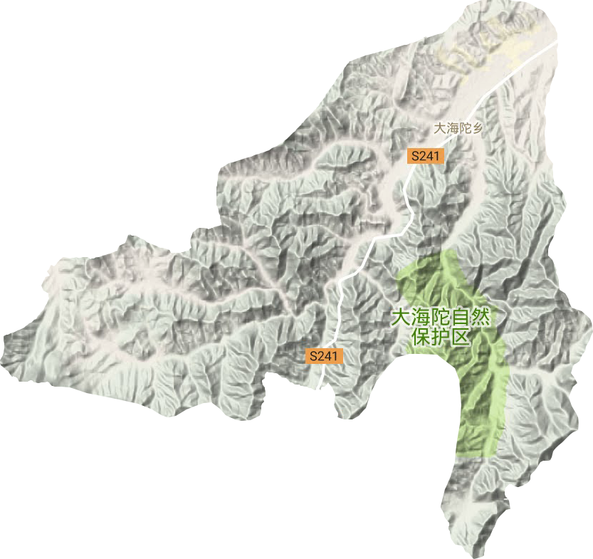 大海陀鄉(xiāng)地形圖