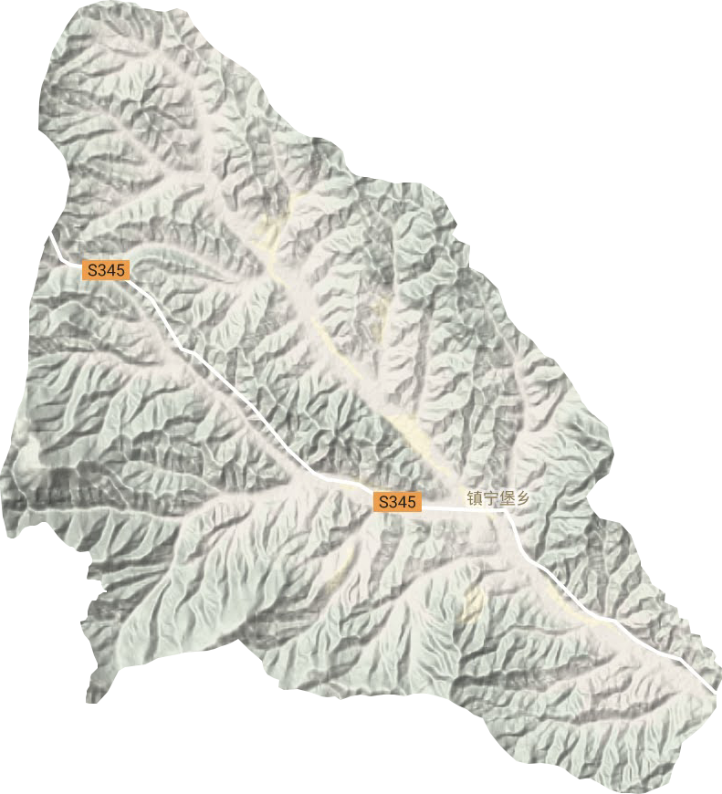 鎮(zhèn)寧堡鄉(xiāng)地形圖