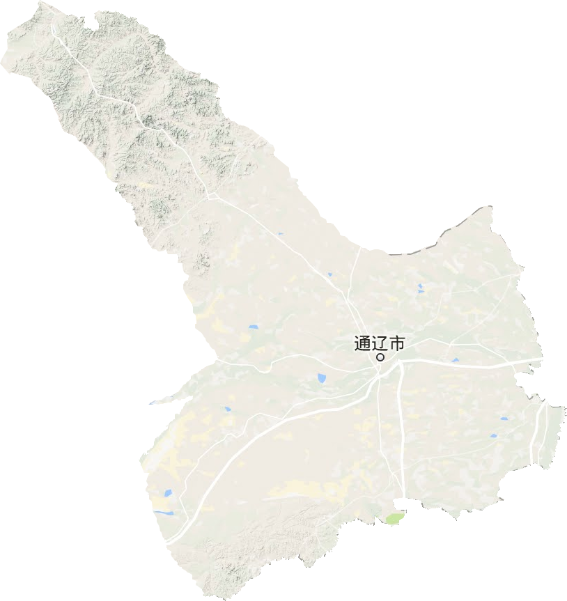 通遼市地形圖