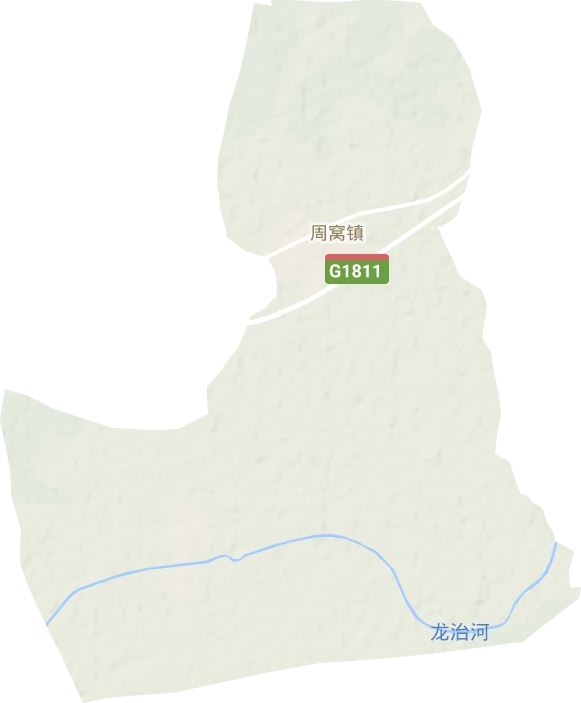 周窩鎮地形圖