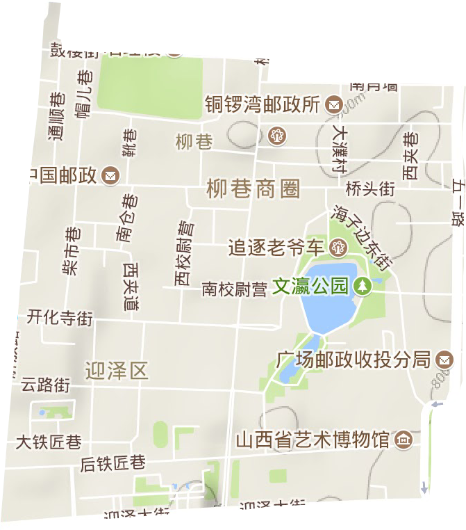 柳巷街道地形圖
