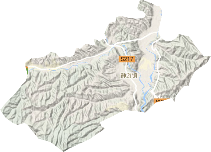 靜游鎮(zhèn)地形圖