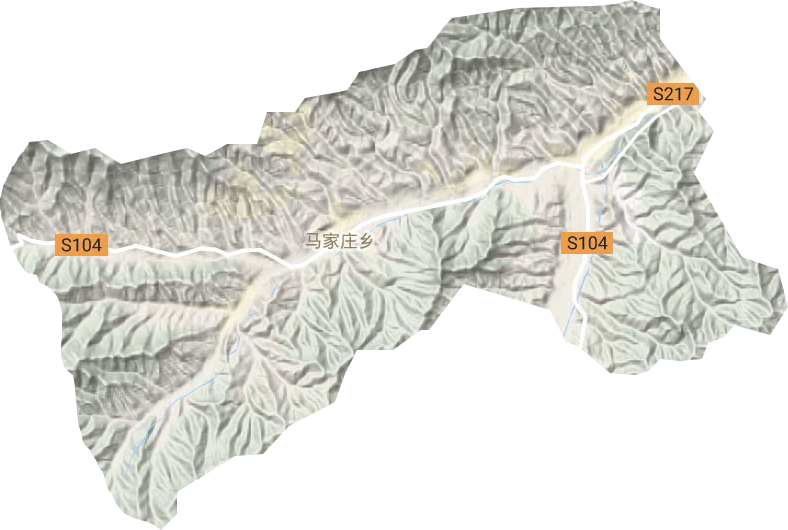 馬家莊鄉地形圖