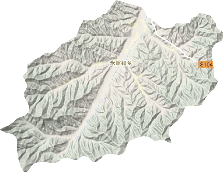 米峪鎮鄉地形圖