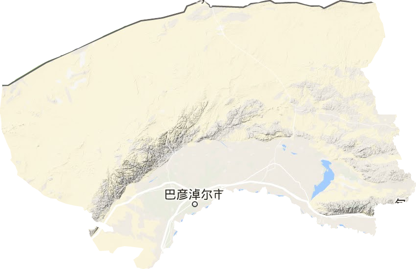 巴彥淖爾市地形圖