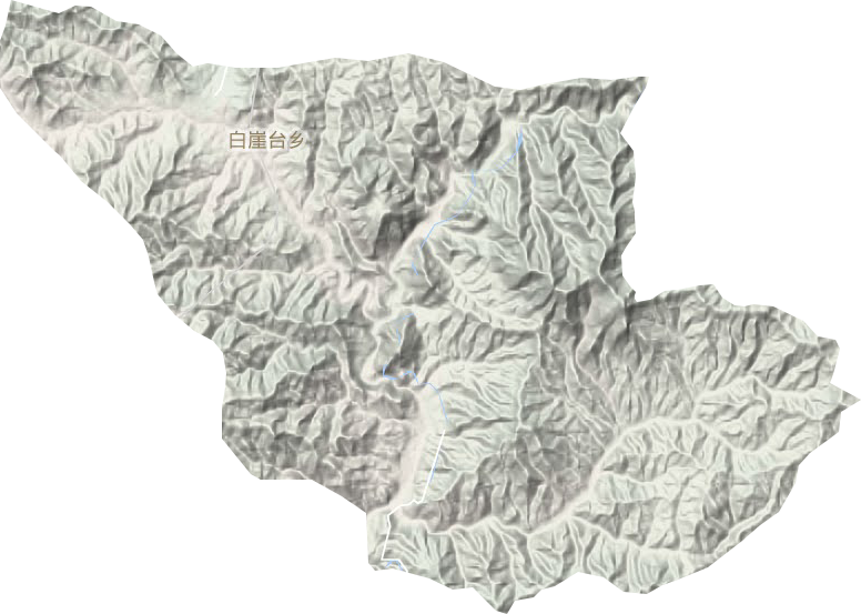 白崖臺鄉地形圖