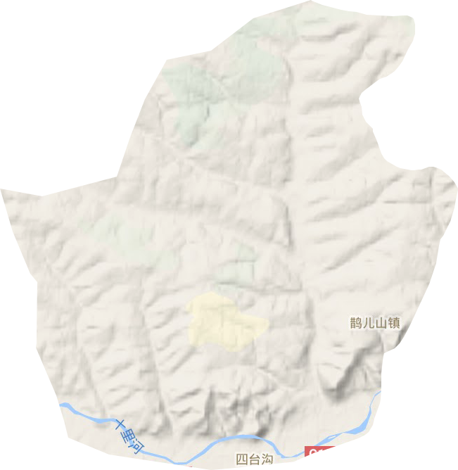 鵲兒山鎮(zhèn)地形圖