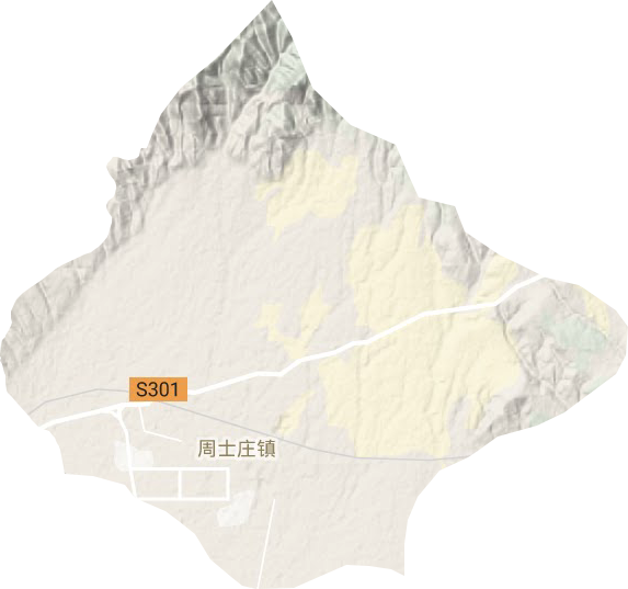 周士莊鎮(zhèn)地形圖
