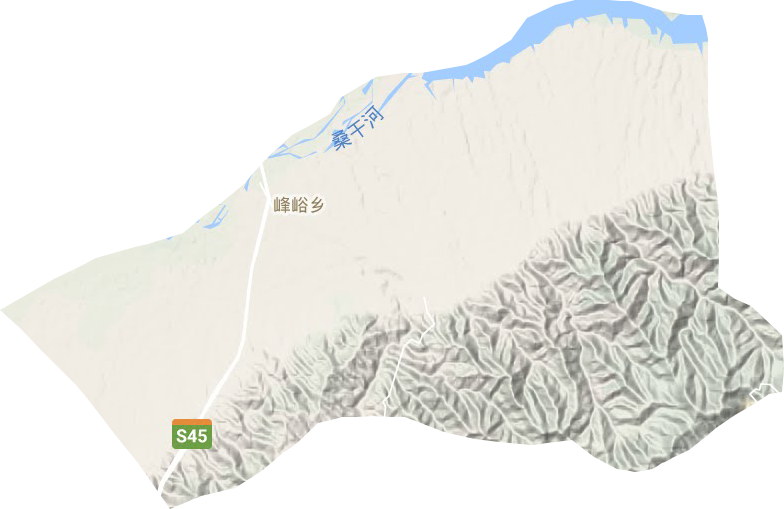 峰峪鄉(xiāng)地形圖