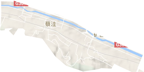 蔡洼街道地形圖
