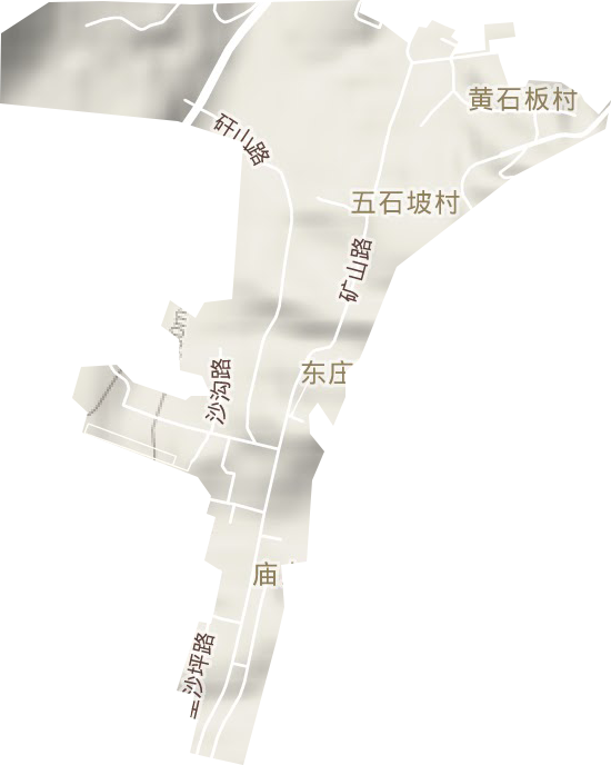 沙坪街道地形圖