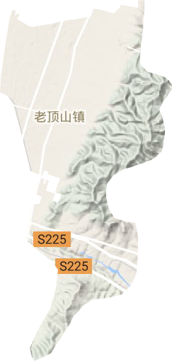 老頂山鎮地形圖