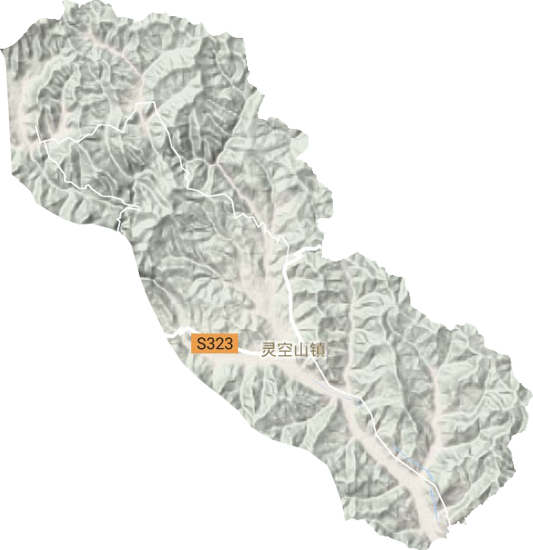靈空山鎮(zhèn)地形圖