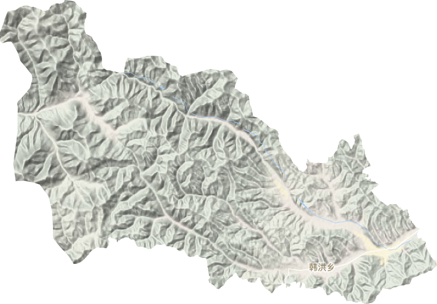 韓洪鄉地形圖
