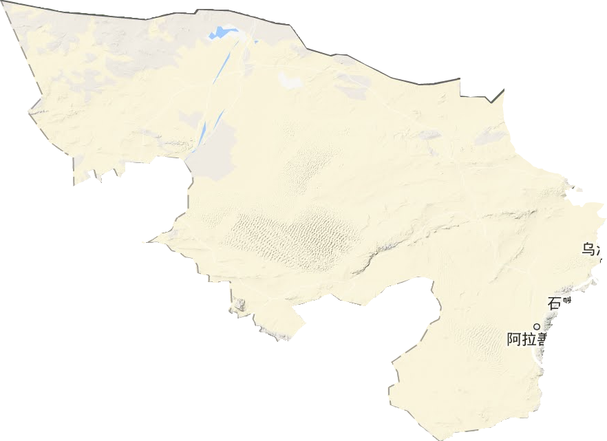 阿拉善盟地形圖