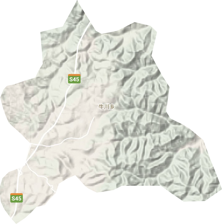 牛川鄉地形圖