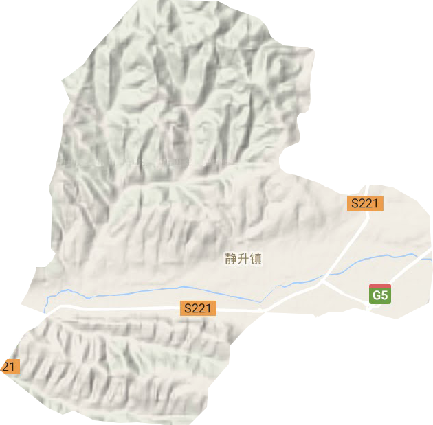 靜升鎮地形圖