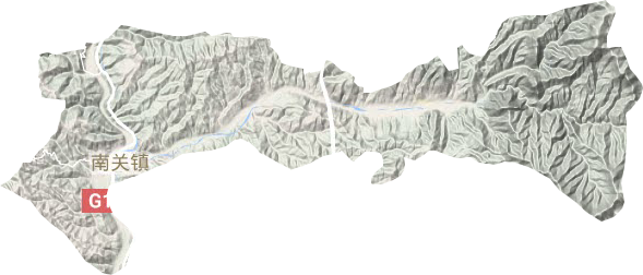 南關鎮地形圖