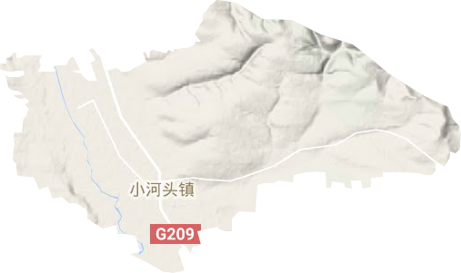 小河頭鎮地形圖