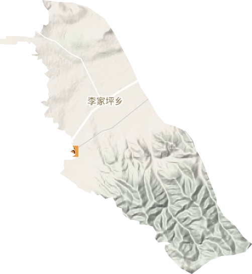 李家坪鄉地形圖