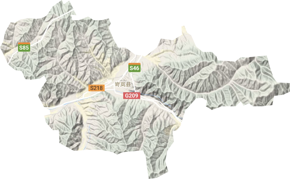 嵐漪鎮(zhèn)地形圖