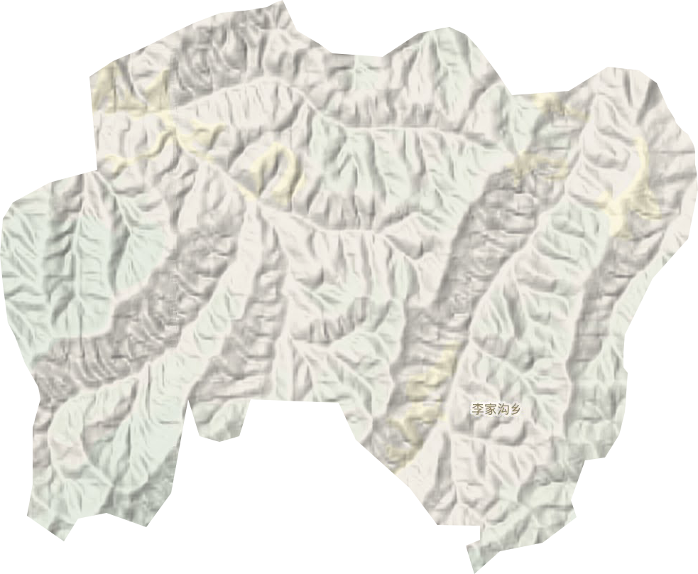 李家溝鄉地形圖