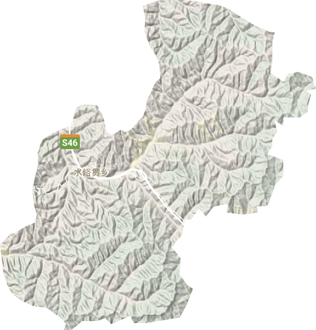 水峪貫鄉(xiāng)地形圖