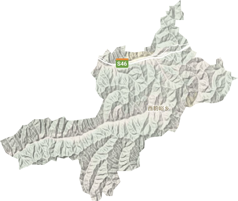 西豹峪鄉(xiāng)地形圖