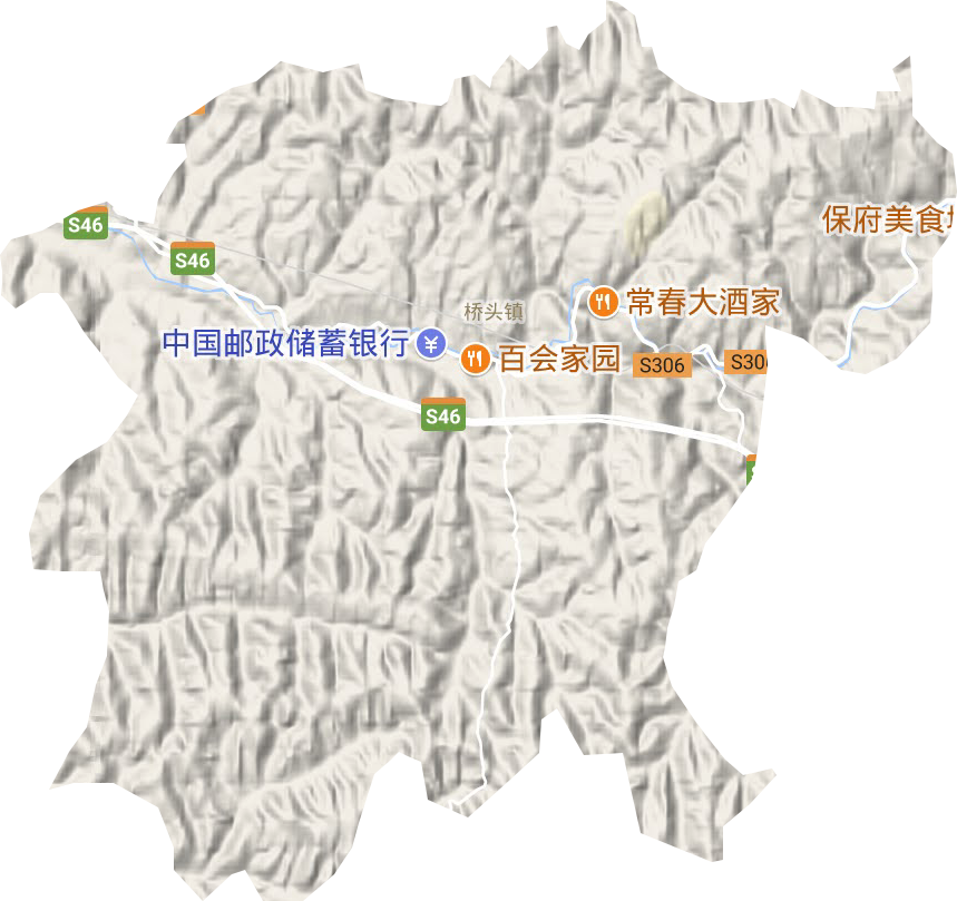 橋頭鎮地形圖