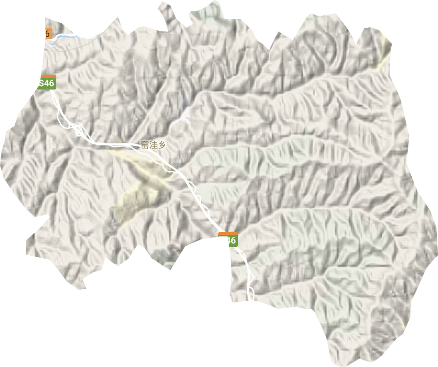 窯洼鄉(xiāng)地形圖