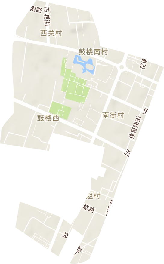 鼓樓西街街道地形圖