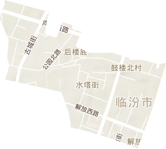 水塔街街道地形圖