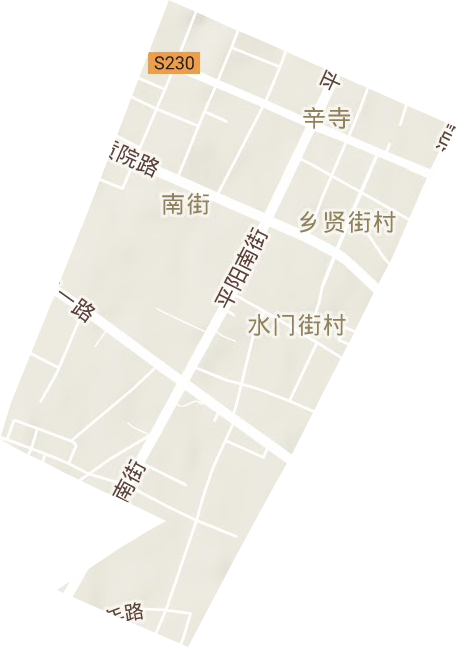 南街街道地形圖