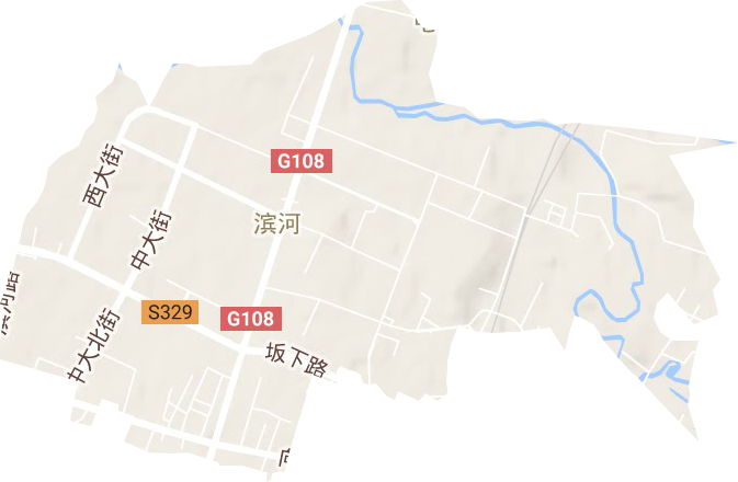 濱河辦事處地形圖