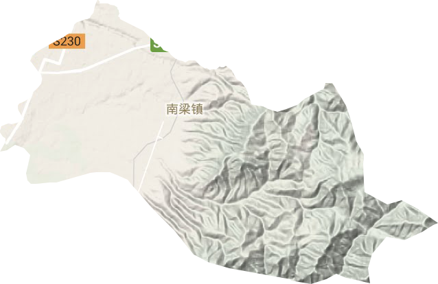 南梁鎮(zhèn)地形圖