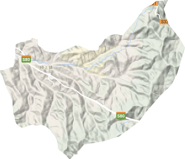 橋上鎮(zhèn)地形圖