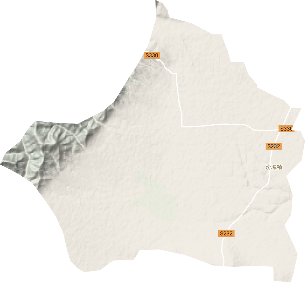 汾城鎮(zhèn)地形圖