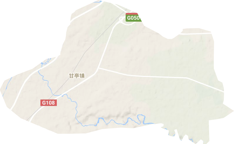 甘亭鎮(zhèn)地形圖