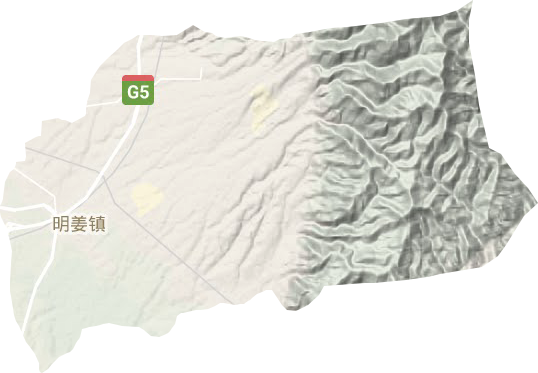 明姜鎮(zhèn)地形圖