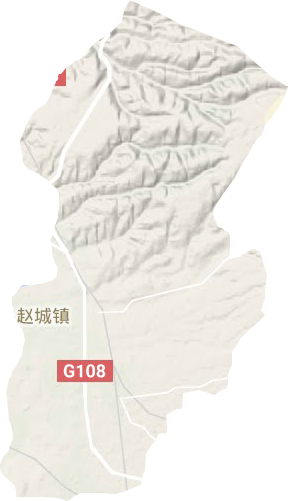 趙城鎮地形圖