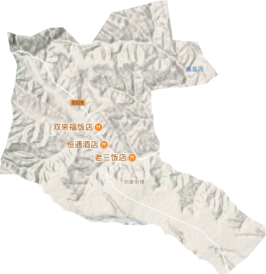 劉家垣鎮地形圖