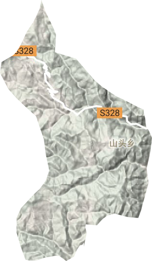 山頭鄉(xiāng)地形圖